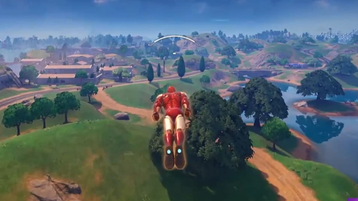 Fortnite Iron man skin flying