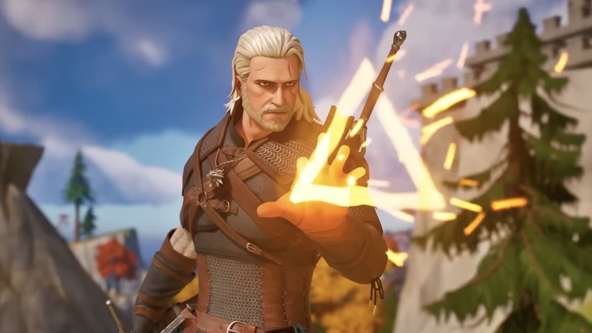 Geralt of Rivia Witcher skin in Fortnite