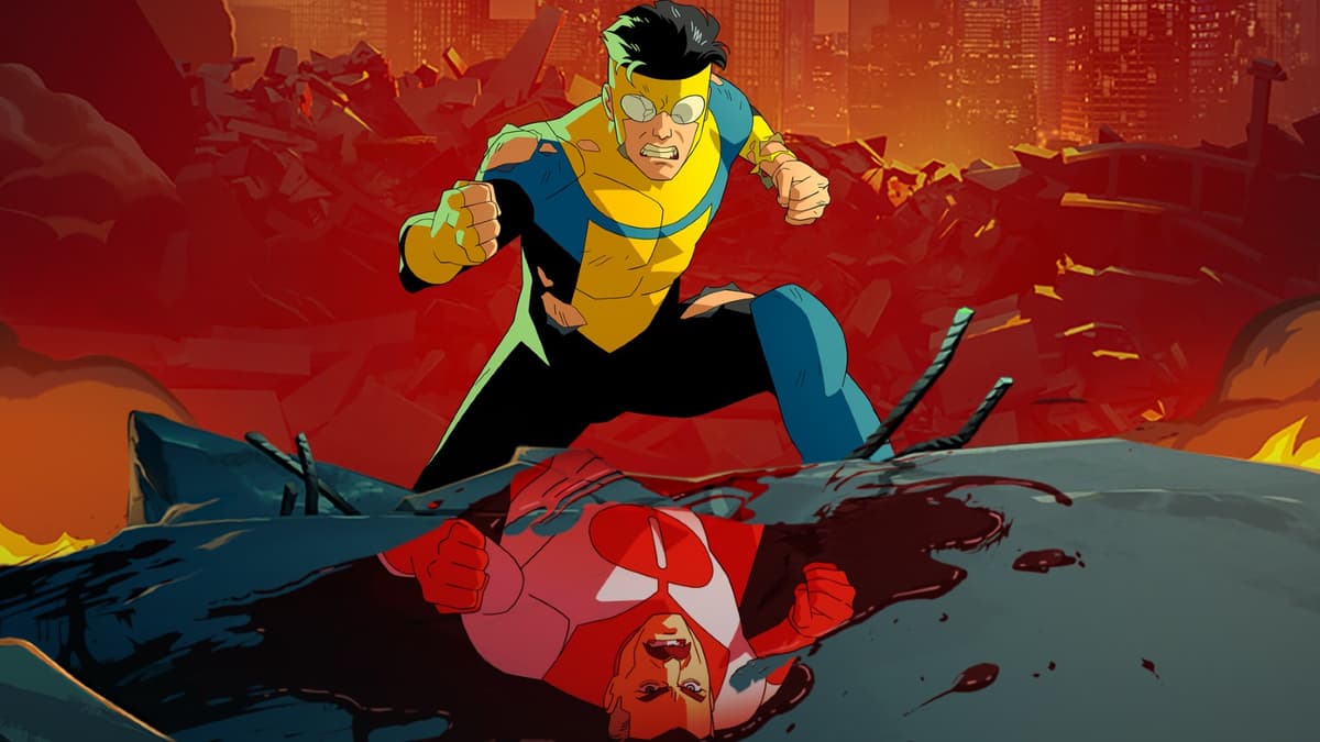 Mark and Omni-Man on the Invincible poster