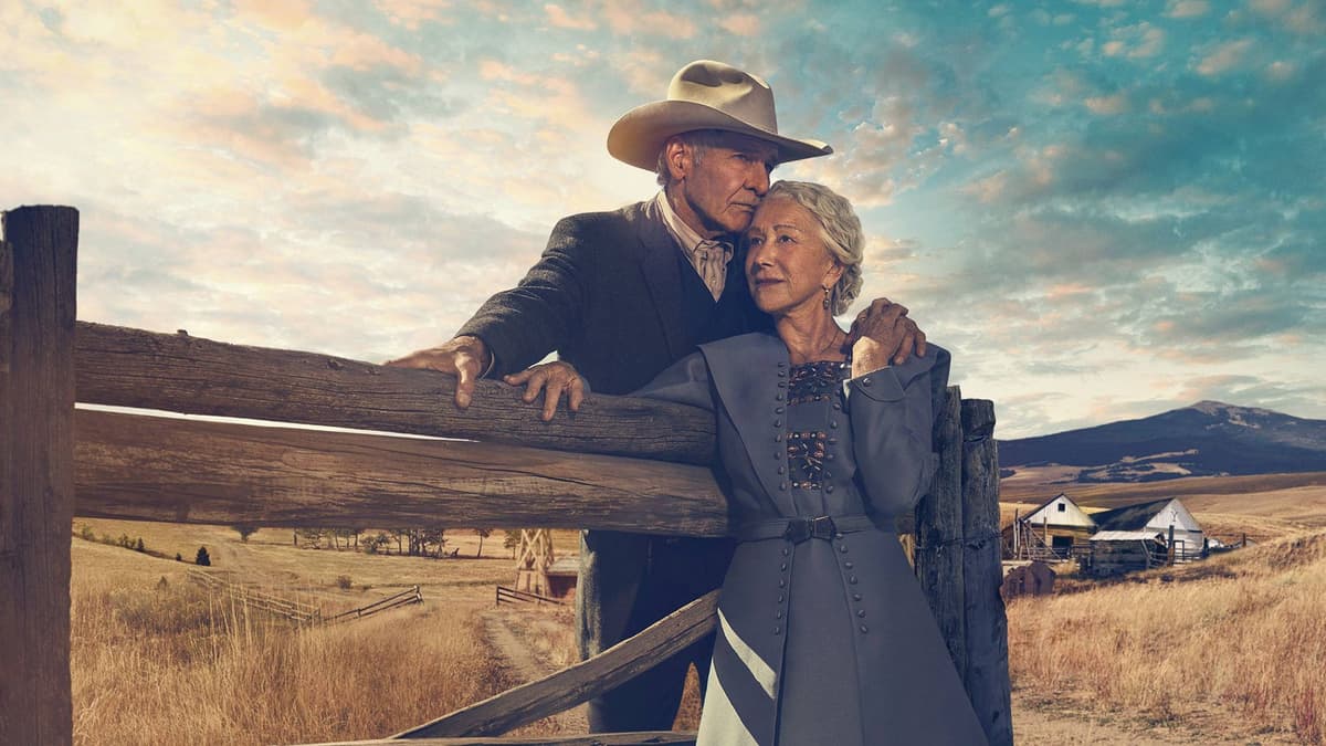 Helen Mirren and Harrison Ford in Yellowstone 1923.