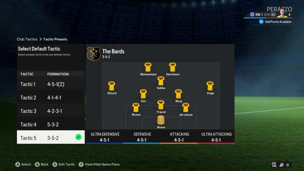 EA FC 24 clubs formation 3-5-2 dexerto