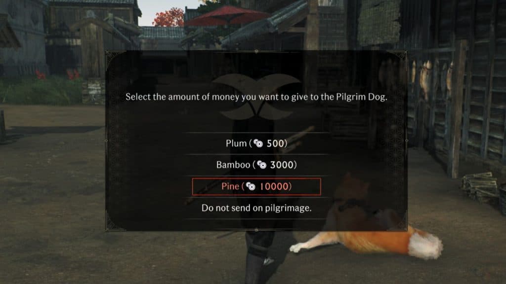 Rise of the Ronin Pilgrim Dog screen