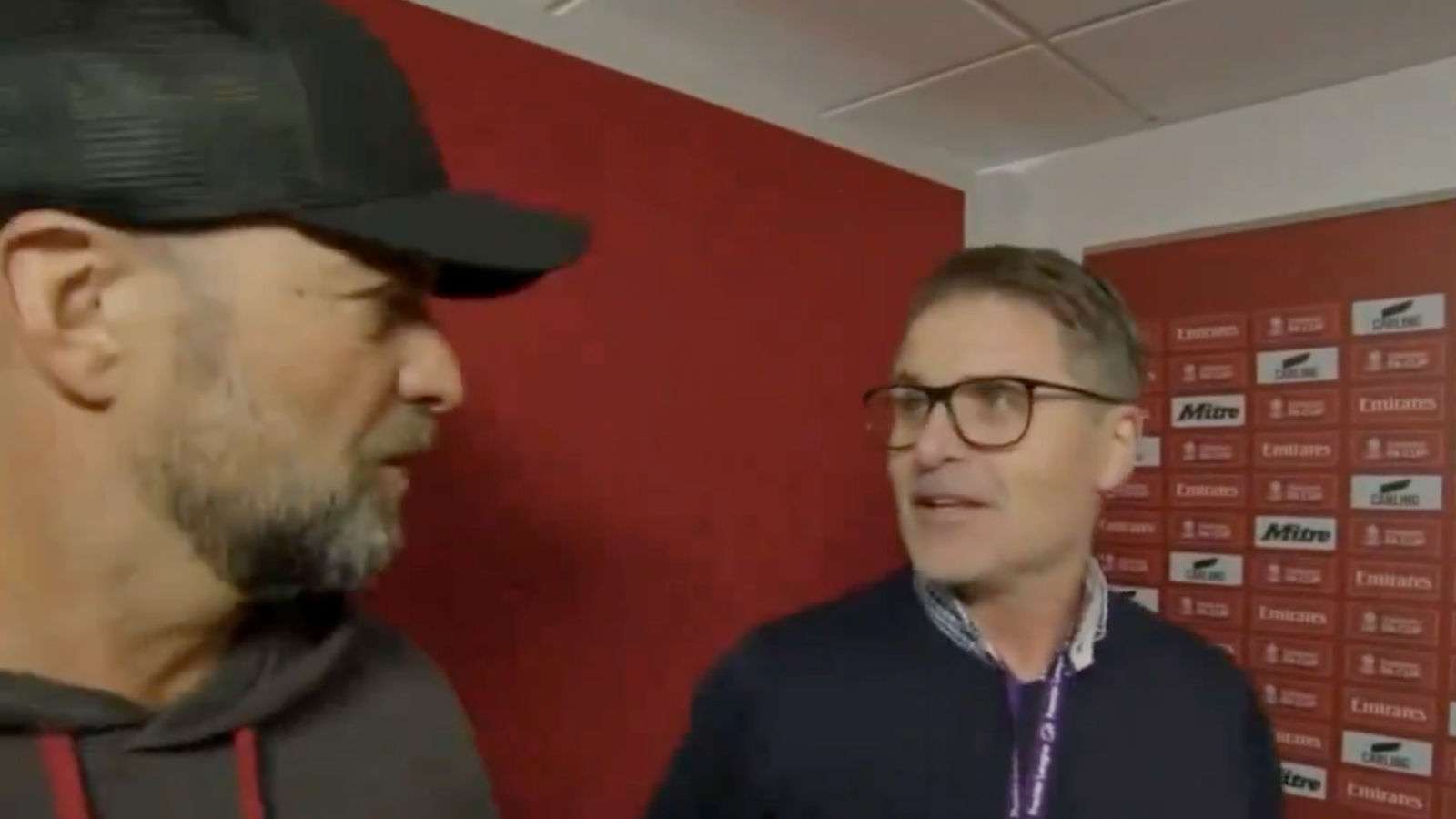 Jurgen Klopp storms out of an interview