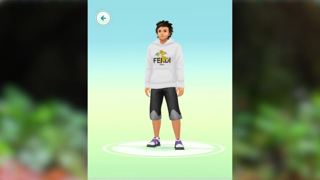 Player with a hoodie redeemed from Pokemon Go promo code