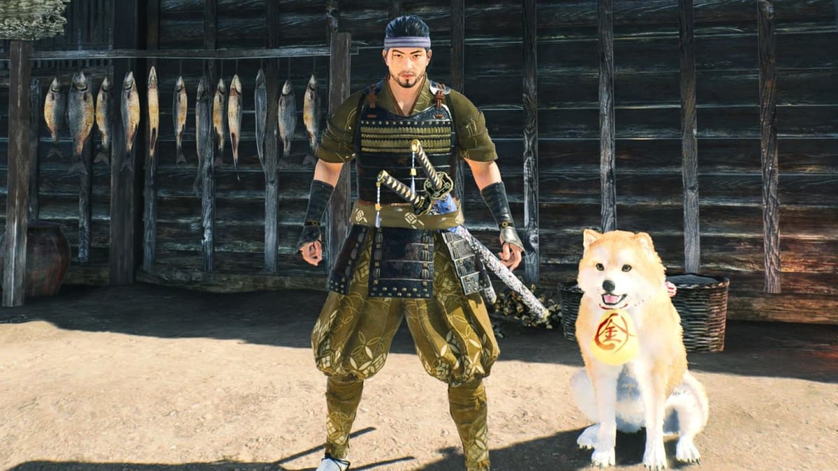 Ronin standing next to a dog