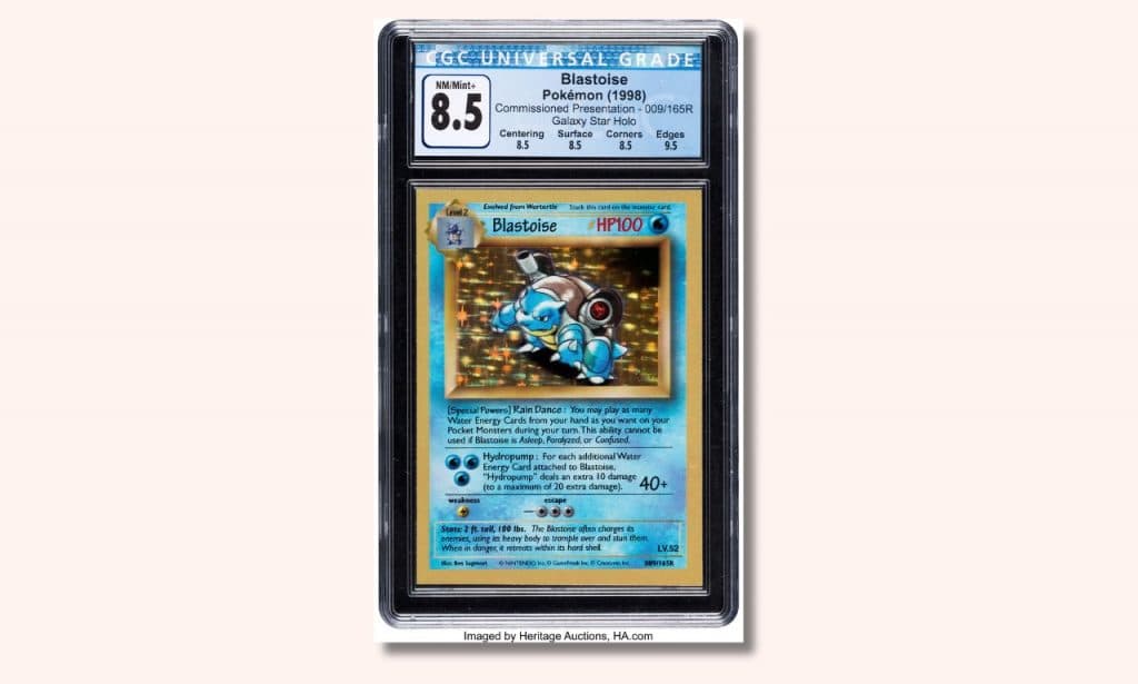 Blastoise Wizards of the Coast Presentation Galaxy Star Pokemon card.