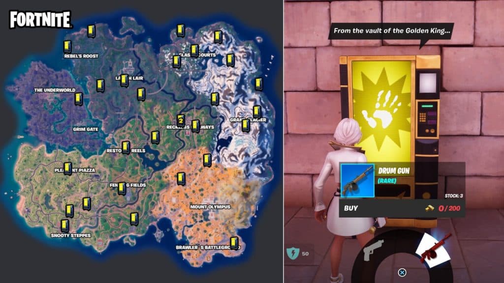 Where to find Midas Vending Machines and Service Stations in Fortnite ...