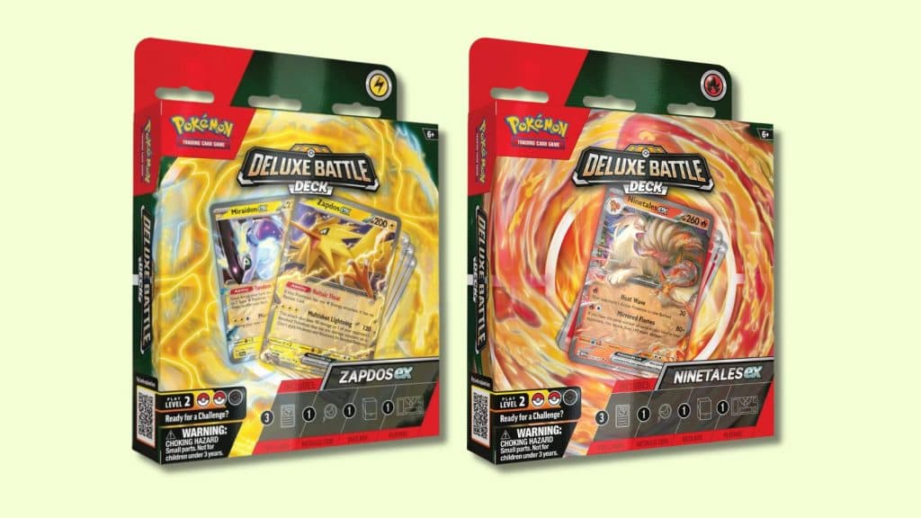 Ninetales and Zapdos Deluxe Battle Decks.