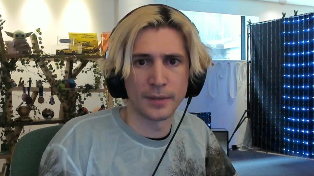 Twitch streamer xQc live on the platform.