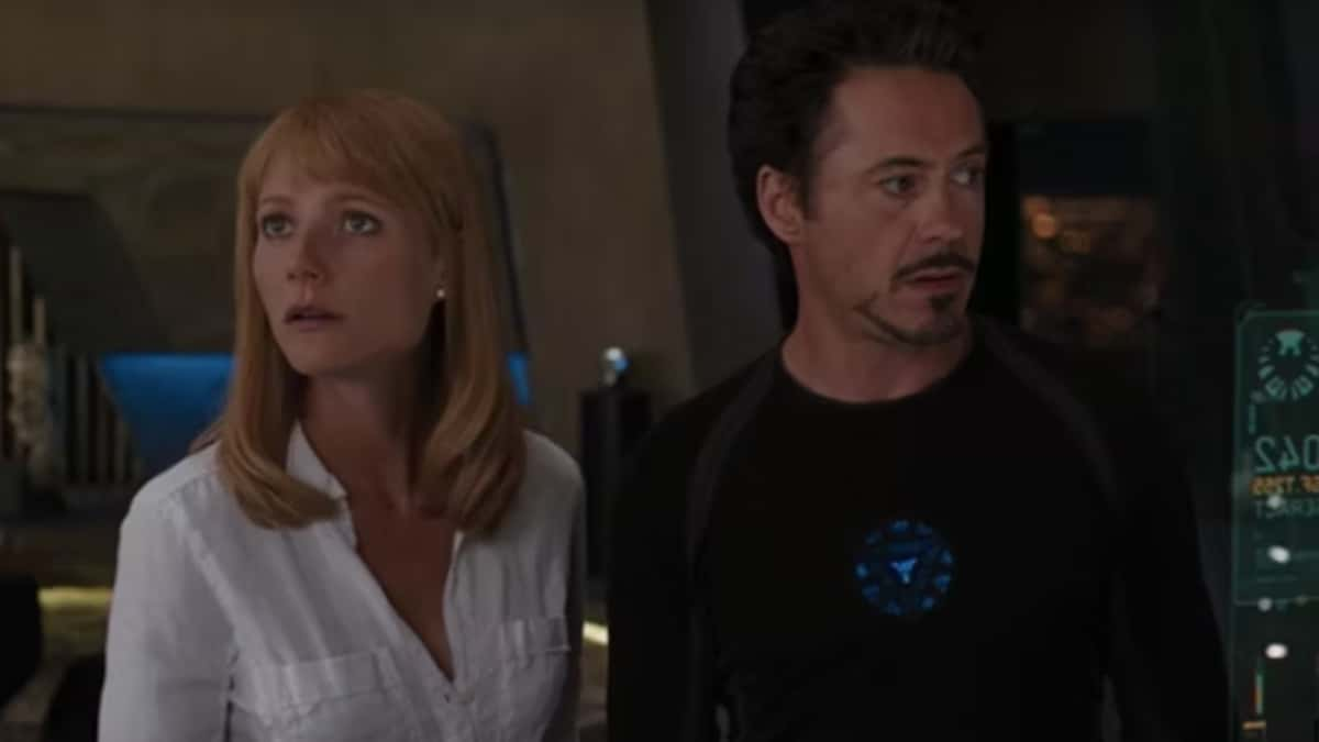 Gwyneth Paltrow and Robert Downey Jr. in The Avengers