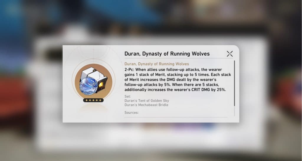 A screenshot of Duran, Dynasty of Running Wolves Ornament set