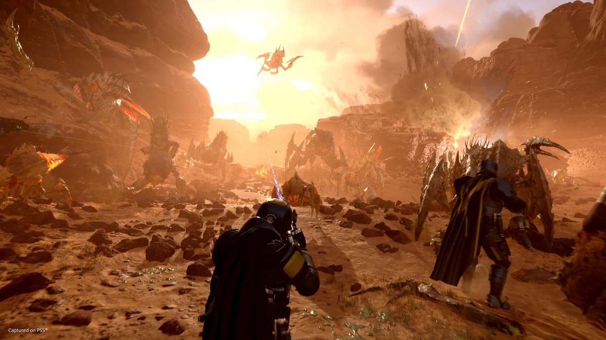 A screenshot from the game Helldivers 2