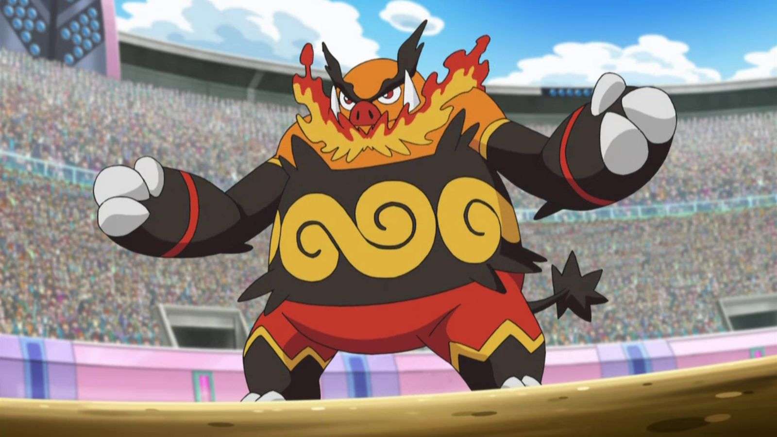 Emboar from Pokemon anime.