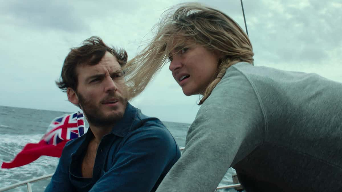 Sam Claflin and Shailene Woodley in Adrift