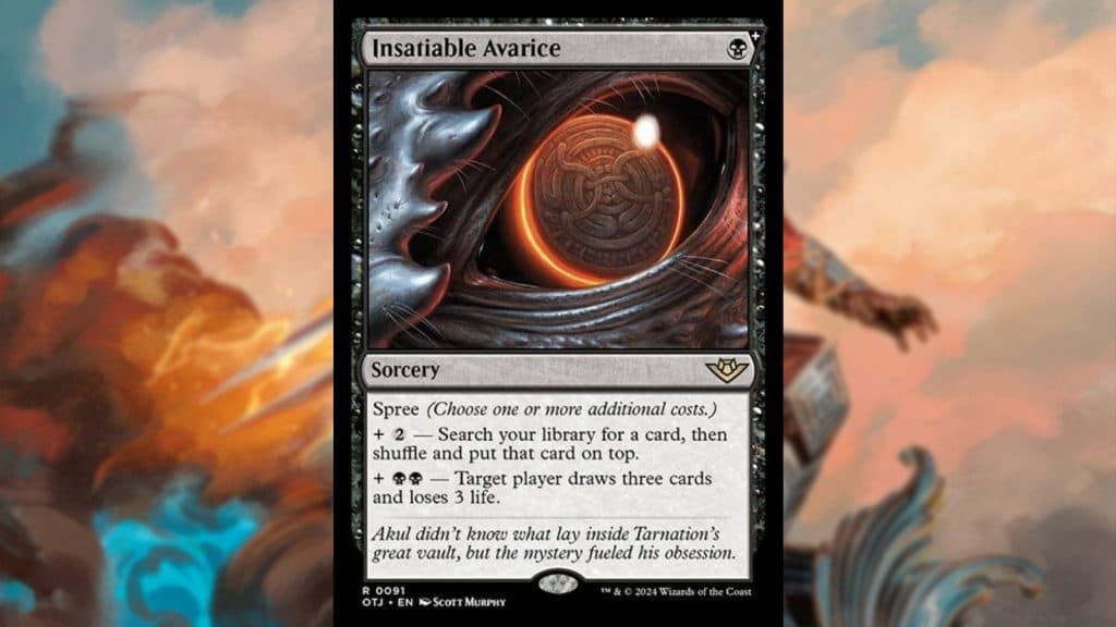 MTG Thunder Junction Insatiable Avarice