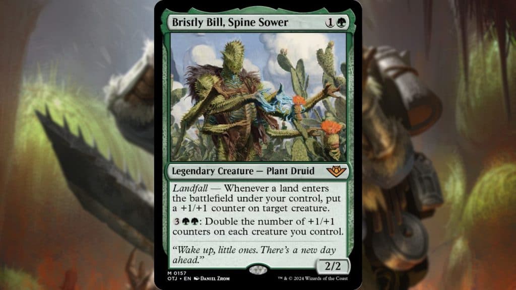 MTG Thunder Junction cactus Bristly Bill card