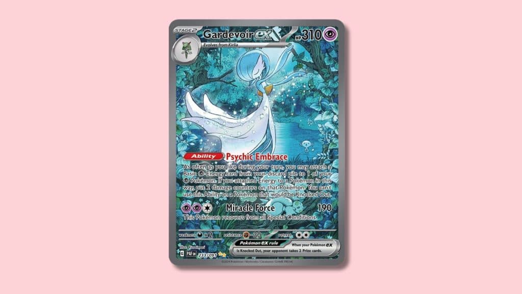 Gardevoir ex from Paldean Fates.