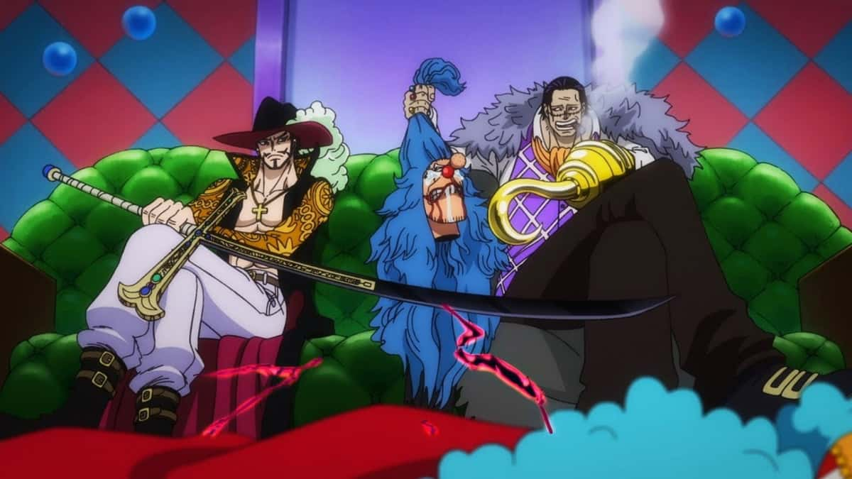 Dracule Mihawk, Buggy and Crocodile