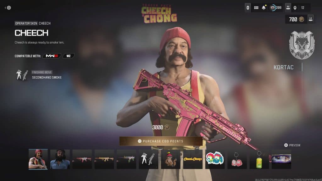 MW3 Cheech and Chong Operator skin