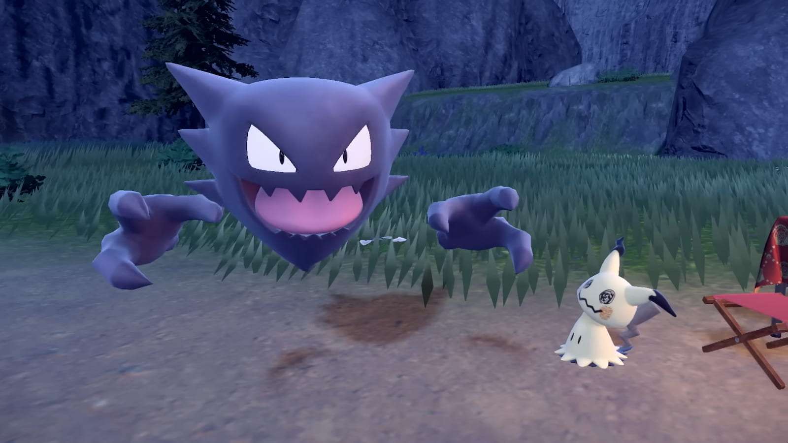 Haunter and Mimikyu in Pokemon Scarlet & Violet advert