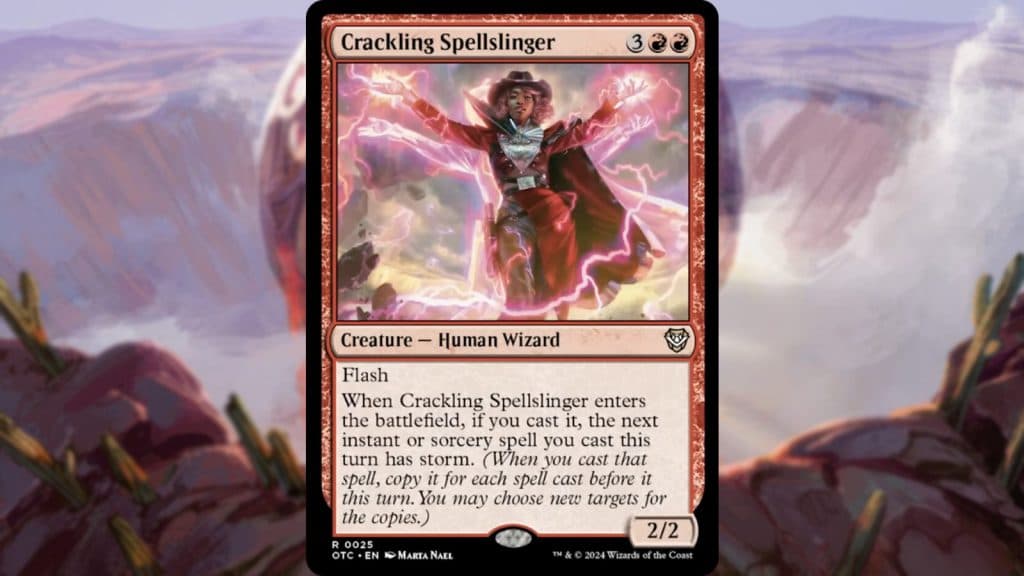 Crackling spellslinger MTG storm card