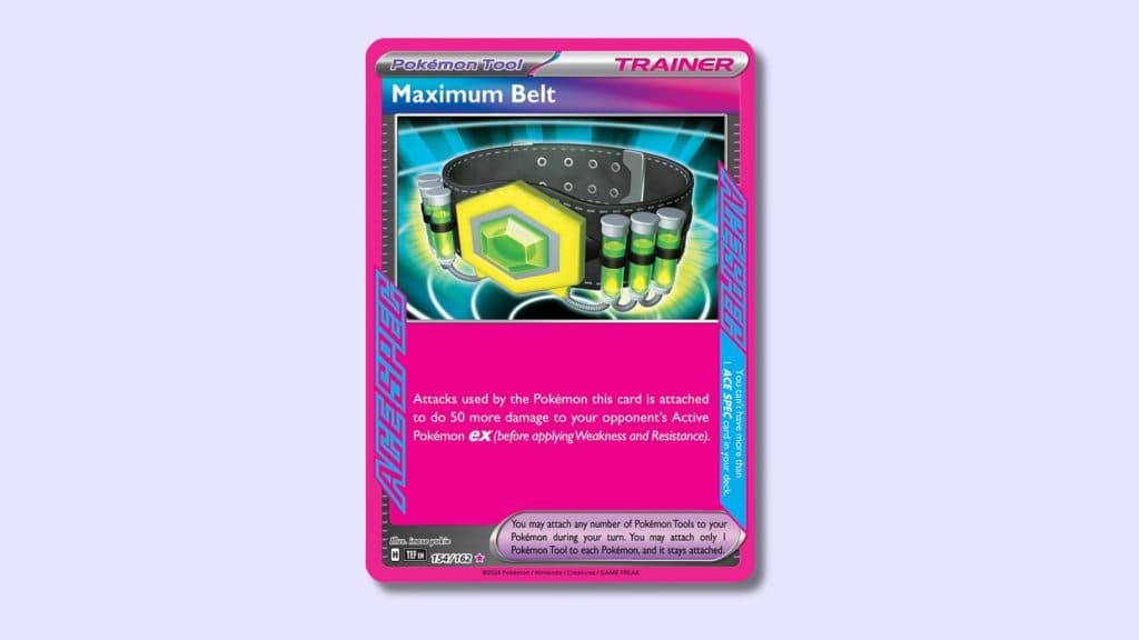 Maximum Belt (154/162) Pokemon card.