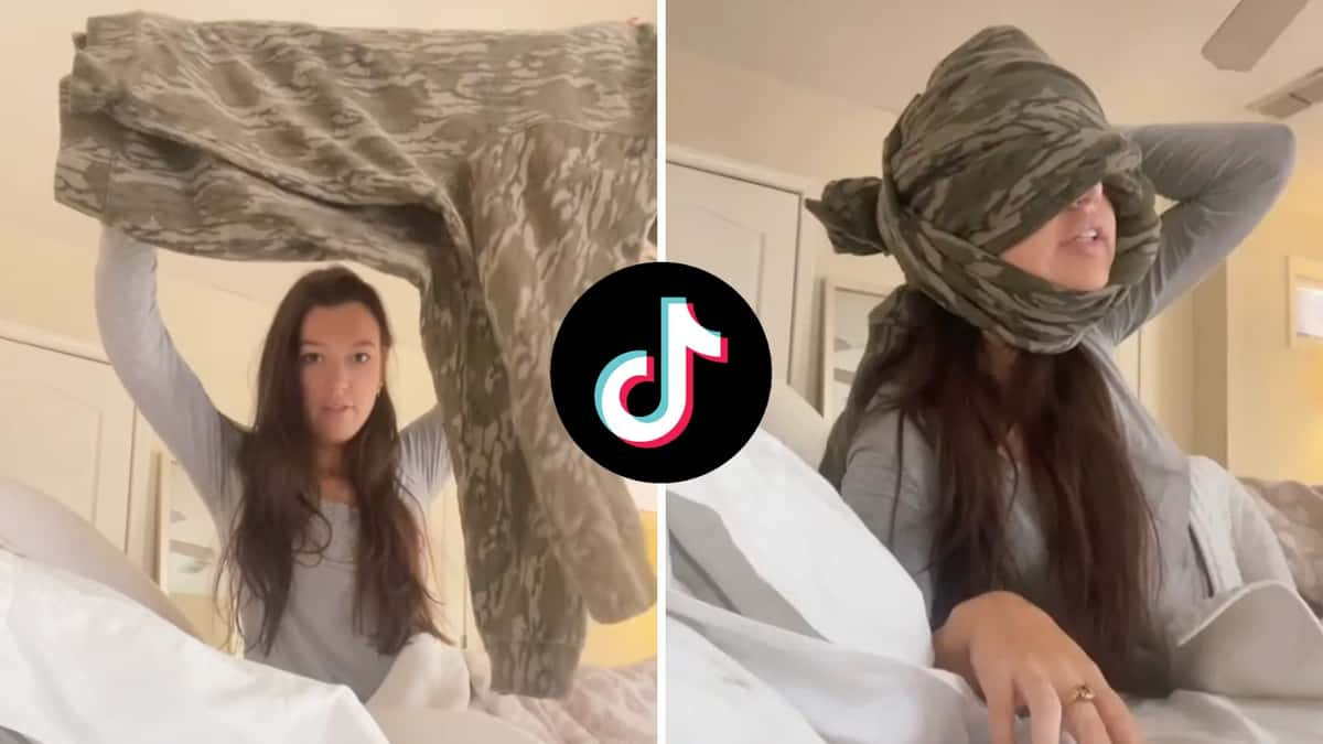 Woman goes viral with 'insane' sweatshirt sleeping hack