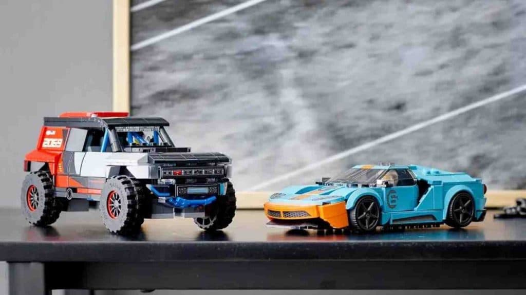 The LEGO-reimagined Ford Bronco R and GT on display