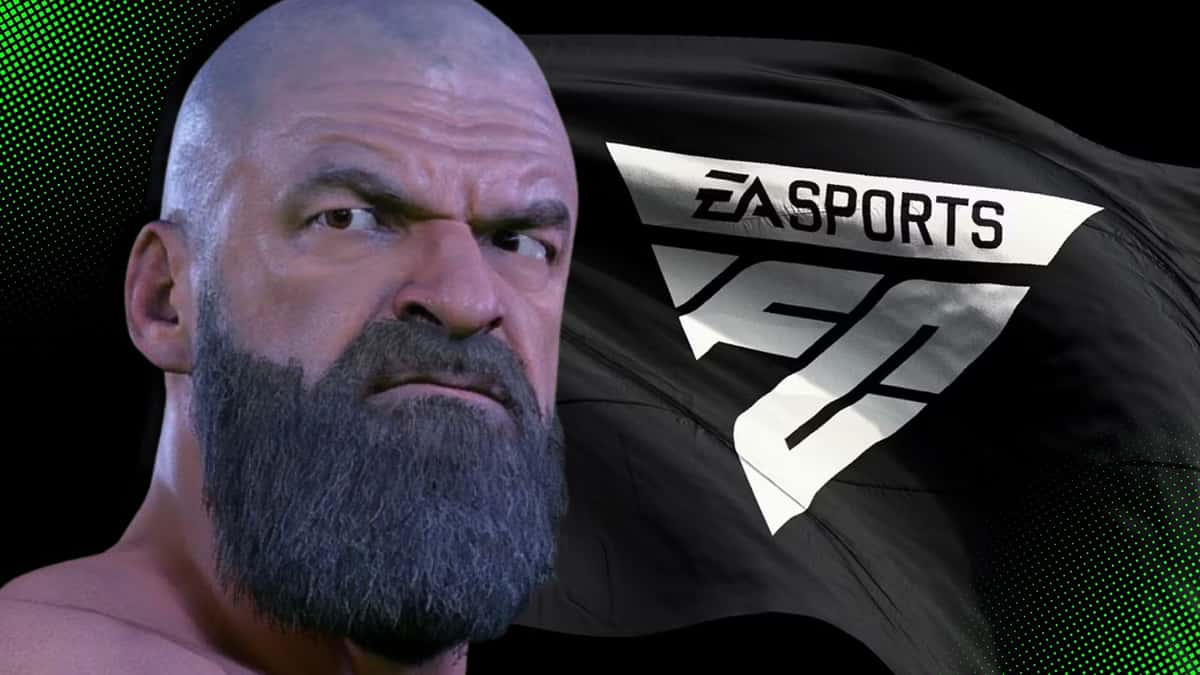 Triple H from WWE with EA FC flag