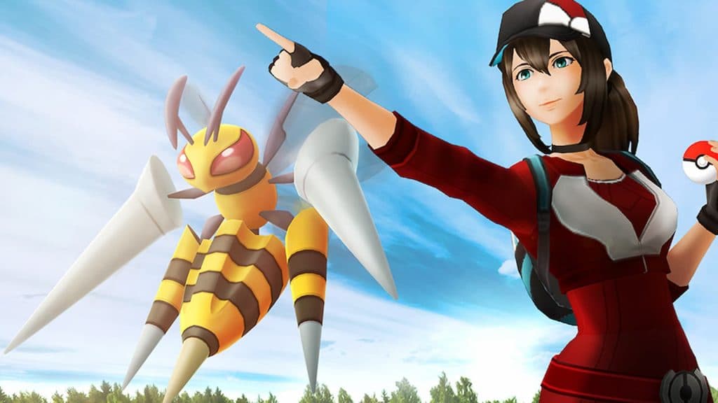 Mega Beedrill battle in Pokemon Go