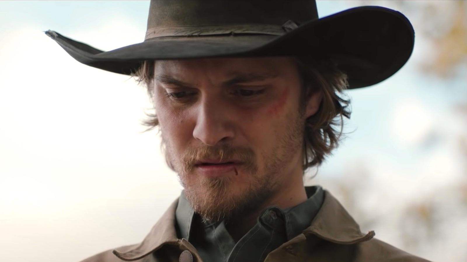 Luke Grimes as Kayce in Yellowstone, looking emotional