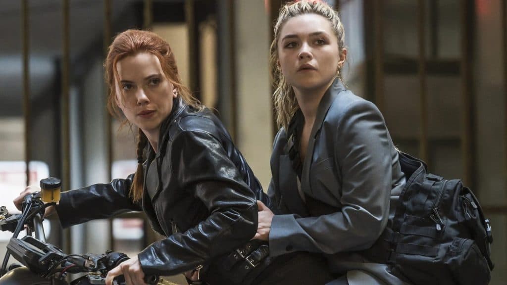 Florence Pugh and Scarlett Johansson in Black Widow