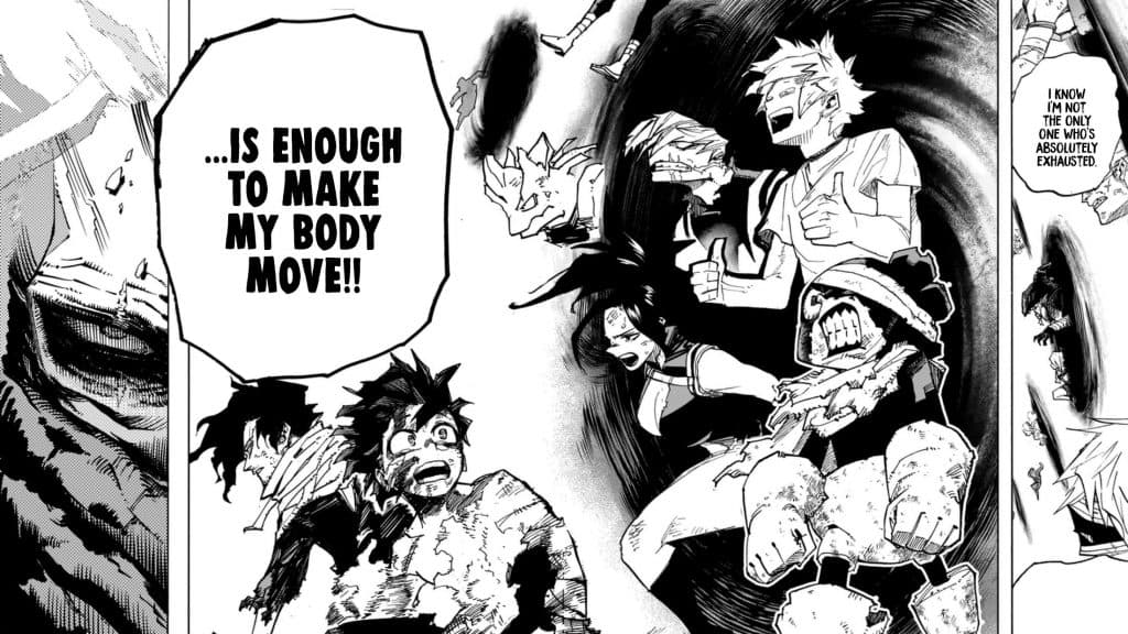 All For One, Aizawa, Deku, Momo, Koda, Shoji, Kaminari, Mineta