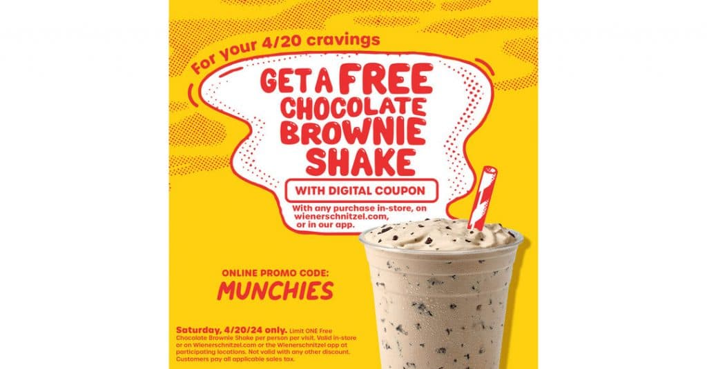 Weinerschnitzel chocolate brownie shake