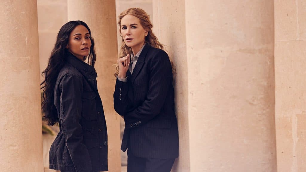 Zoe Saldana and Nicole Kidman as Joe and Kaitlyn in Special Ops: Lioness Season 1