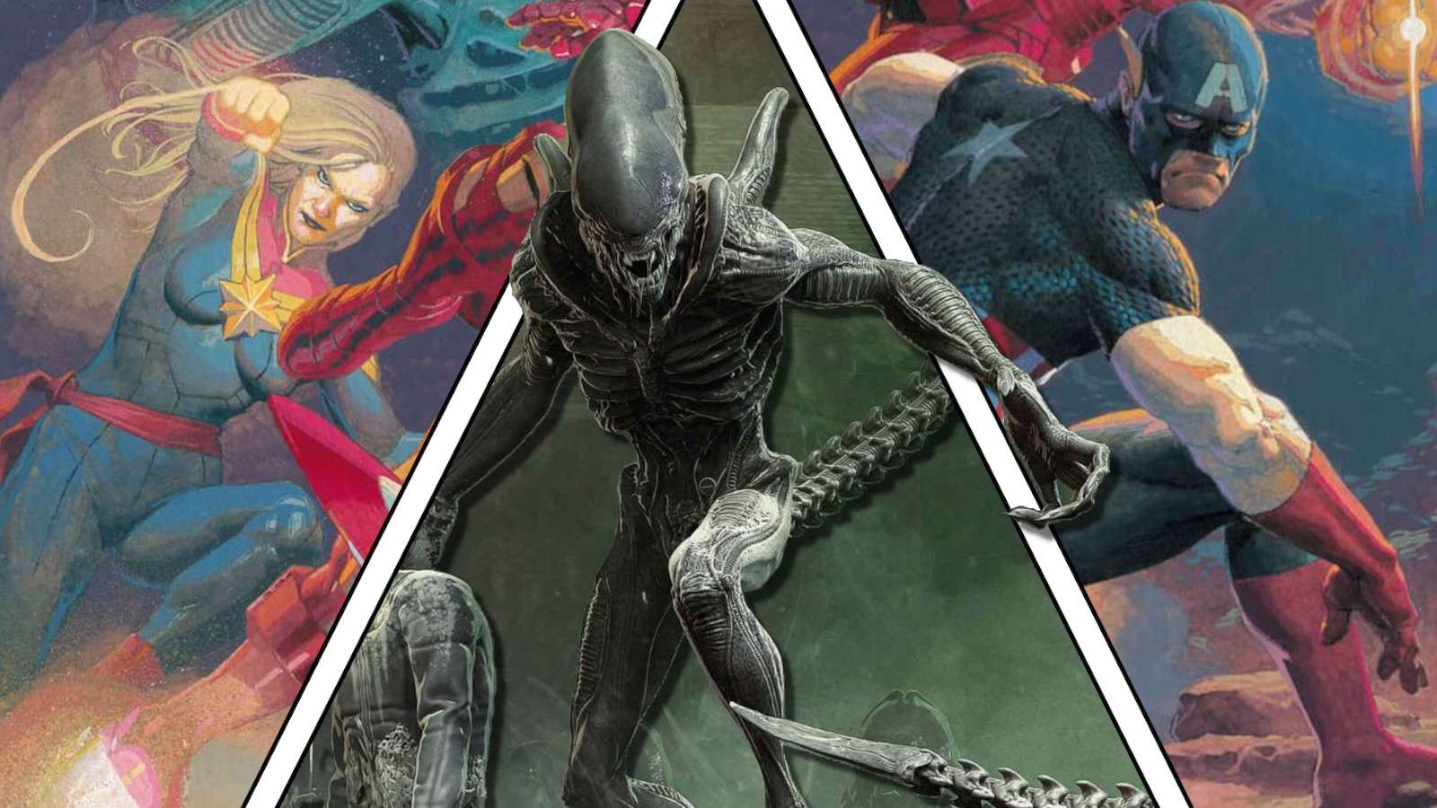 Aliens vs. Avengers and Aliens key art