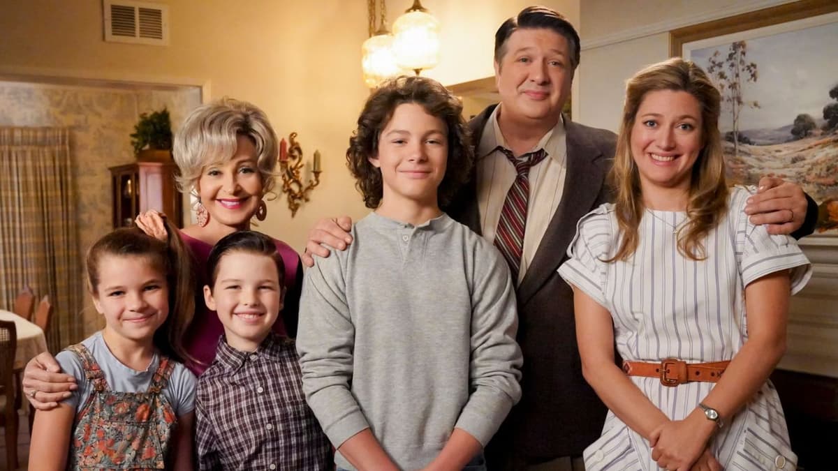 The Cooper family in Young Sheldon