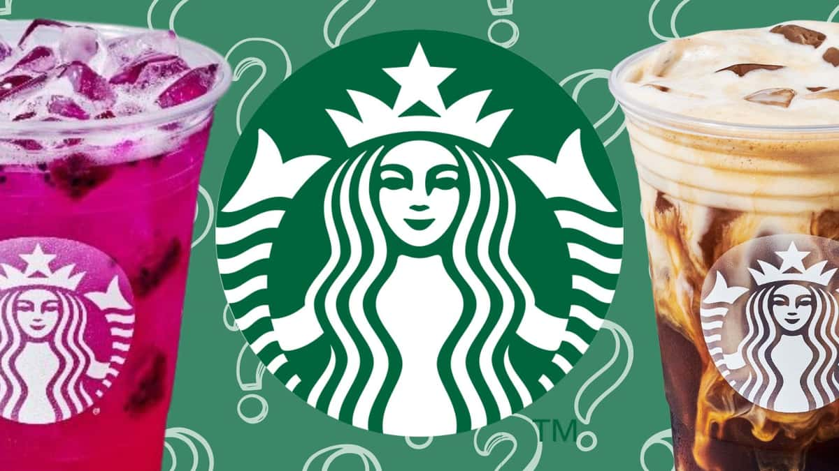 starbucks logo and drinks