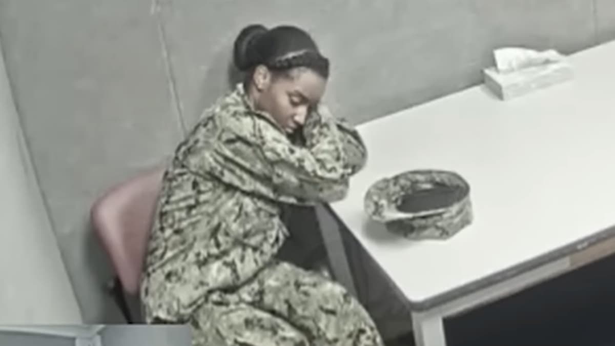 Brianna Williams in interrogation room