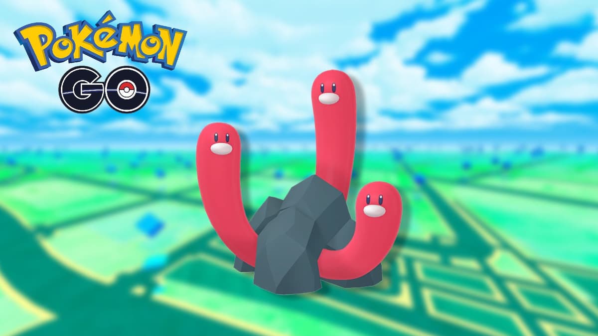 The Pokemon Wugtrio appears next to the Pokemon Go Logo