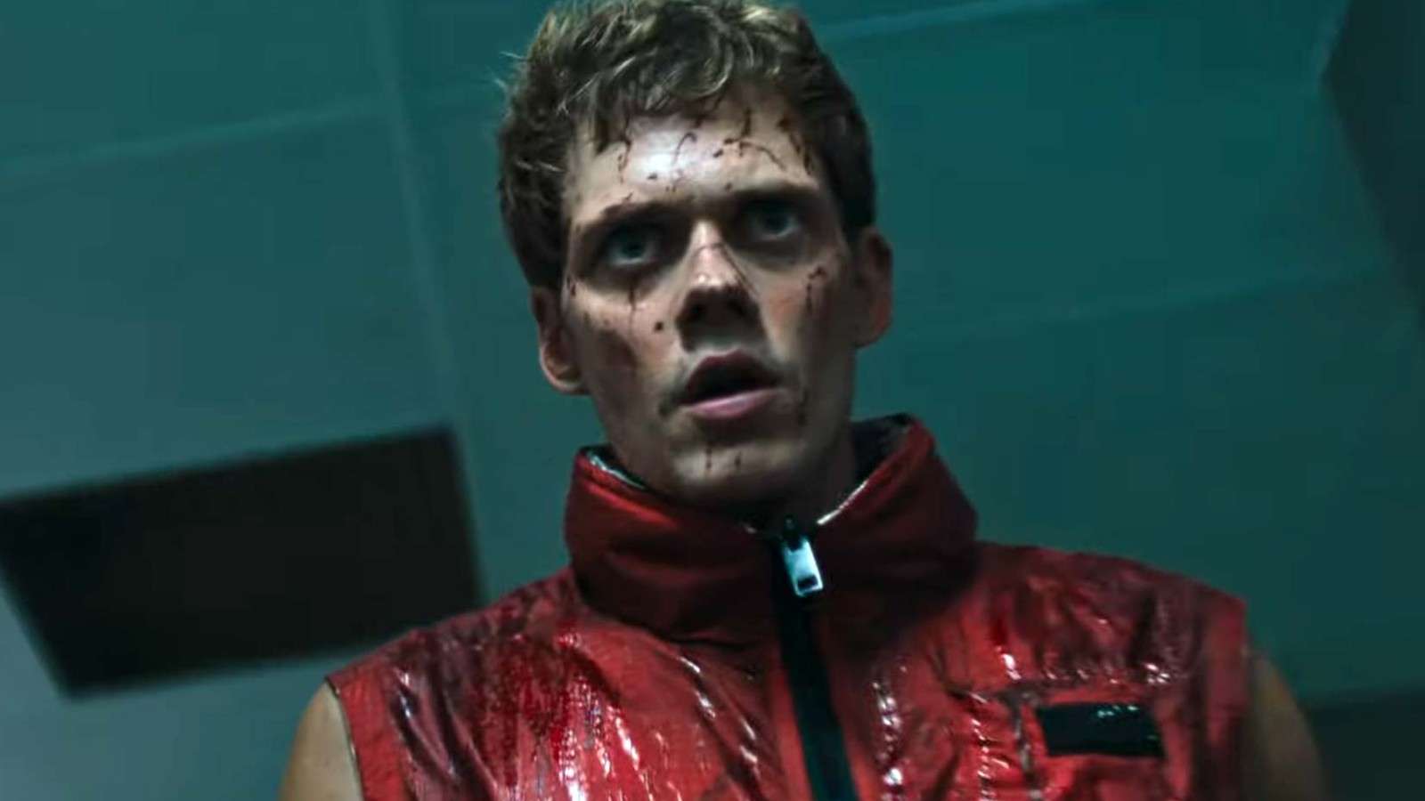 Bloodied Bill Skarsgård in Boy Kills World.