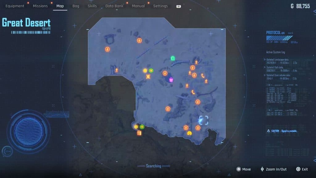 Stellar Blade Great Desert map