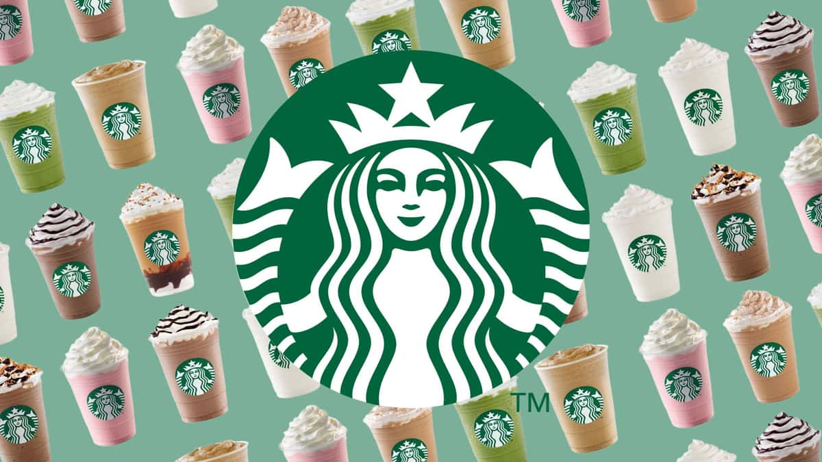 Starbucks logo and drinks