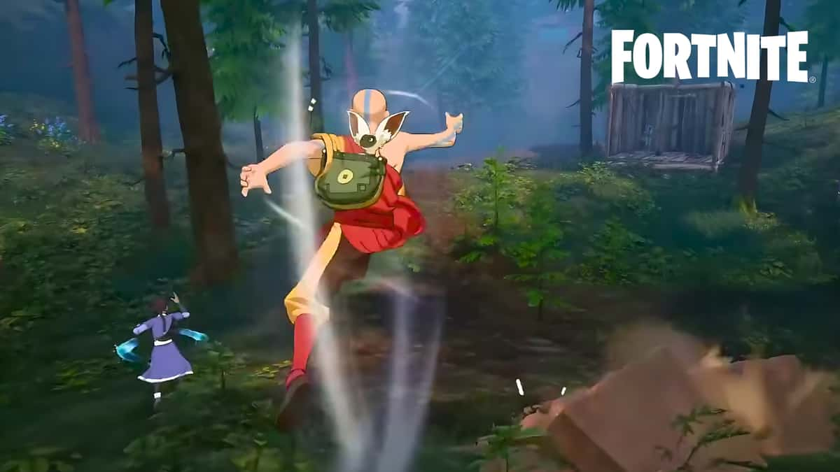 Aang Airbending in Fortnite