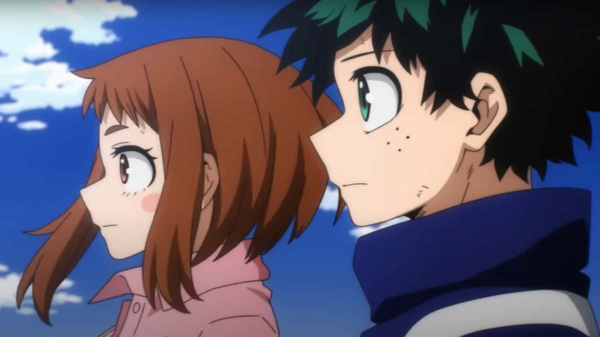 Ochako Uraraka and Izuku Midoriya