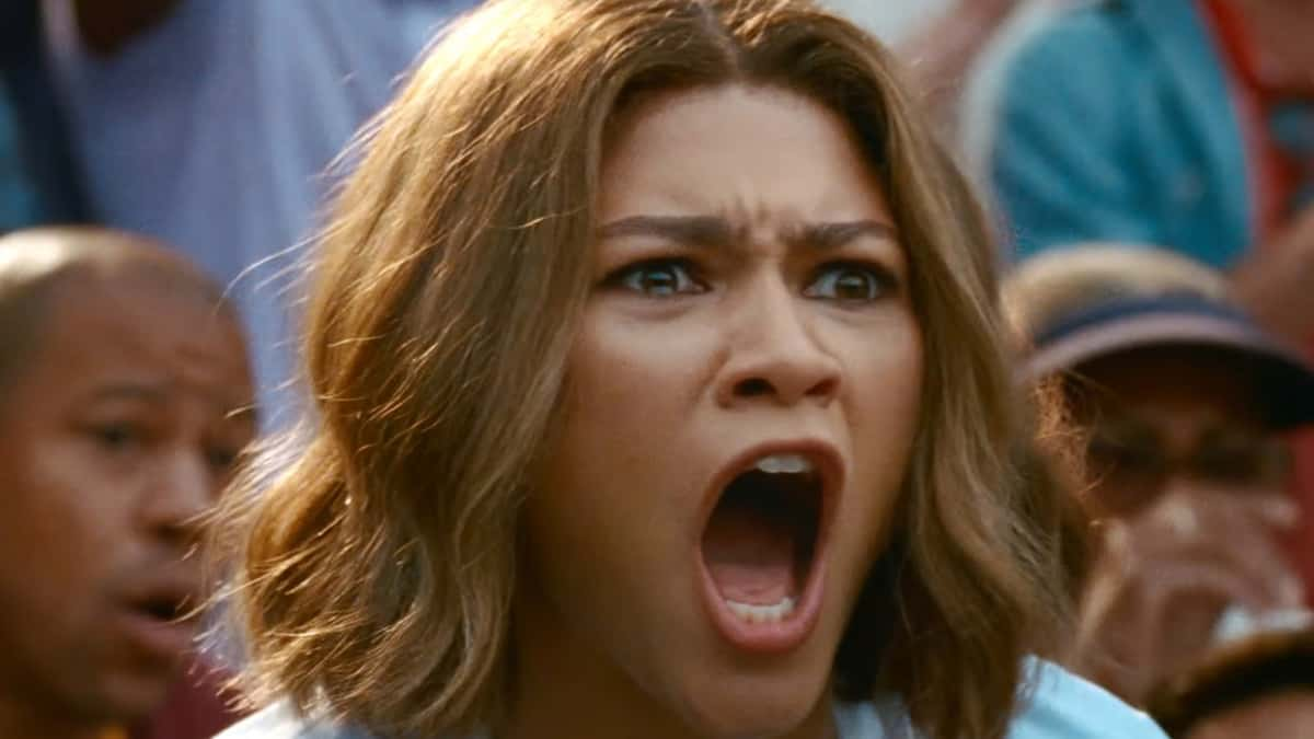 Zendaya as Tashi in Challengers, yelling