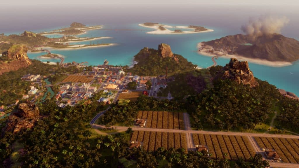 A Caribbean archipelago with a small town in Tropico 6