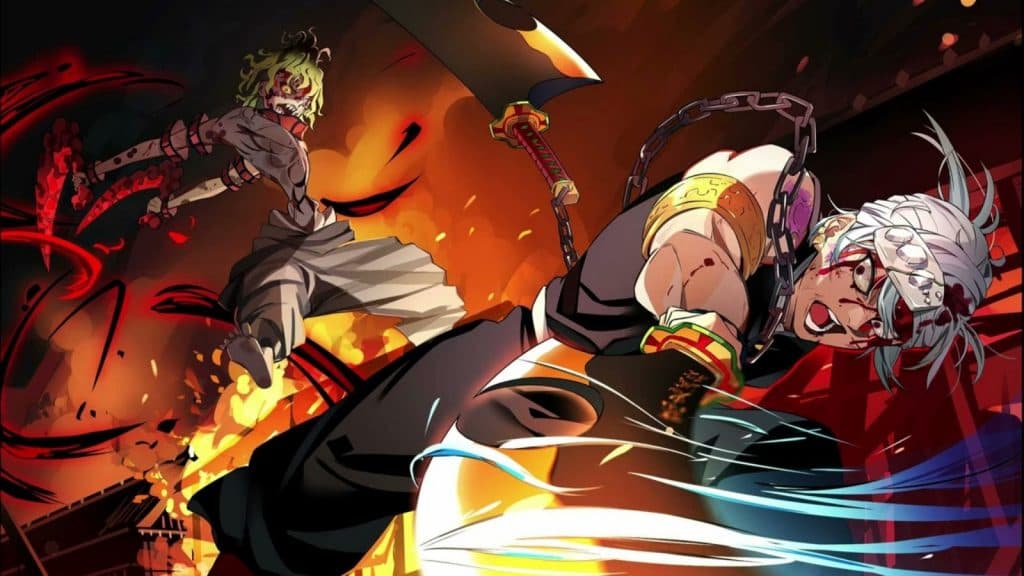 Uzui vs. Gyutaro in Demon Slayer Season 2