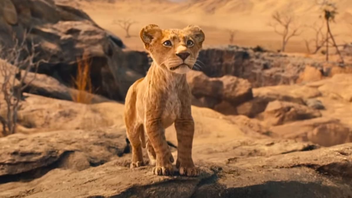 Mufasa as a young cub in Mufasa.