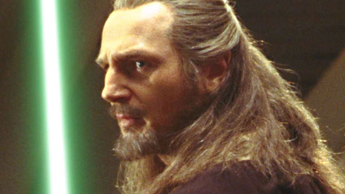 Liam Neeson as Qui-Gon Jinn in The Phantom Menace.